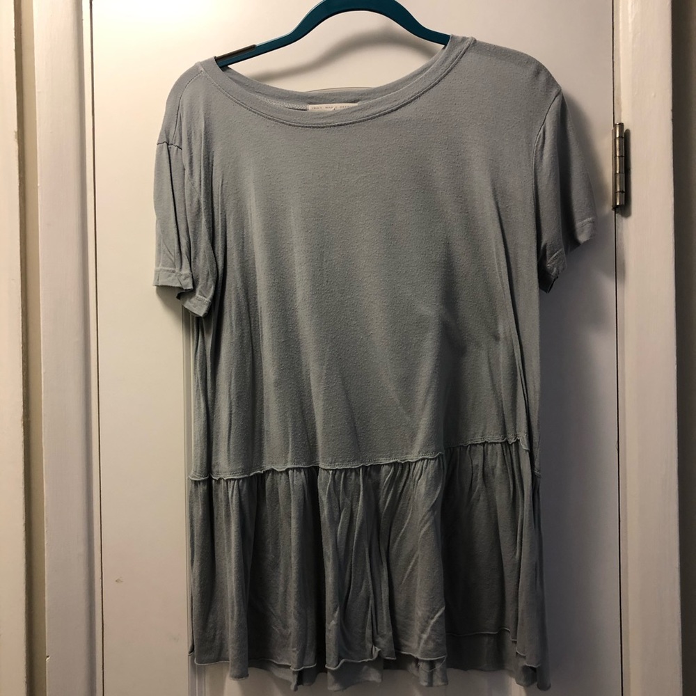 Cotton Peplum T Shirt